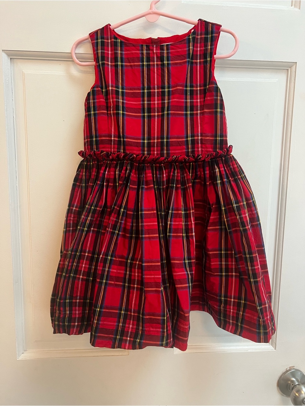 J Crew Red Plaid Girls' Holiday Dress